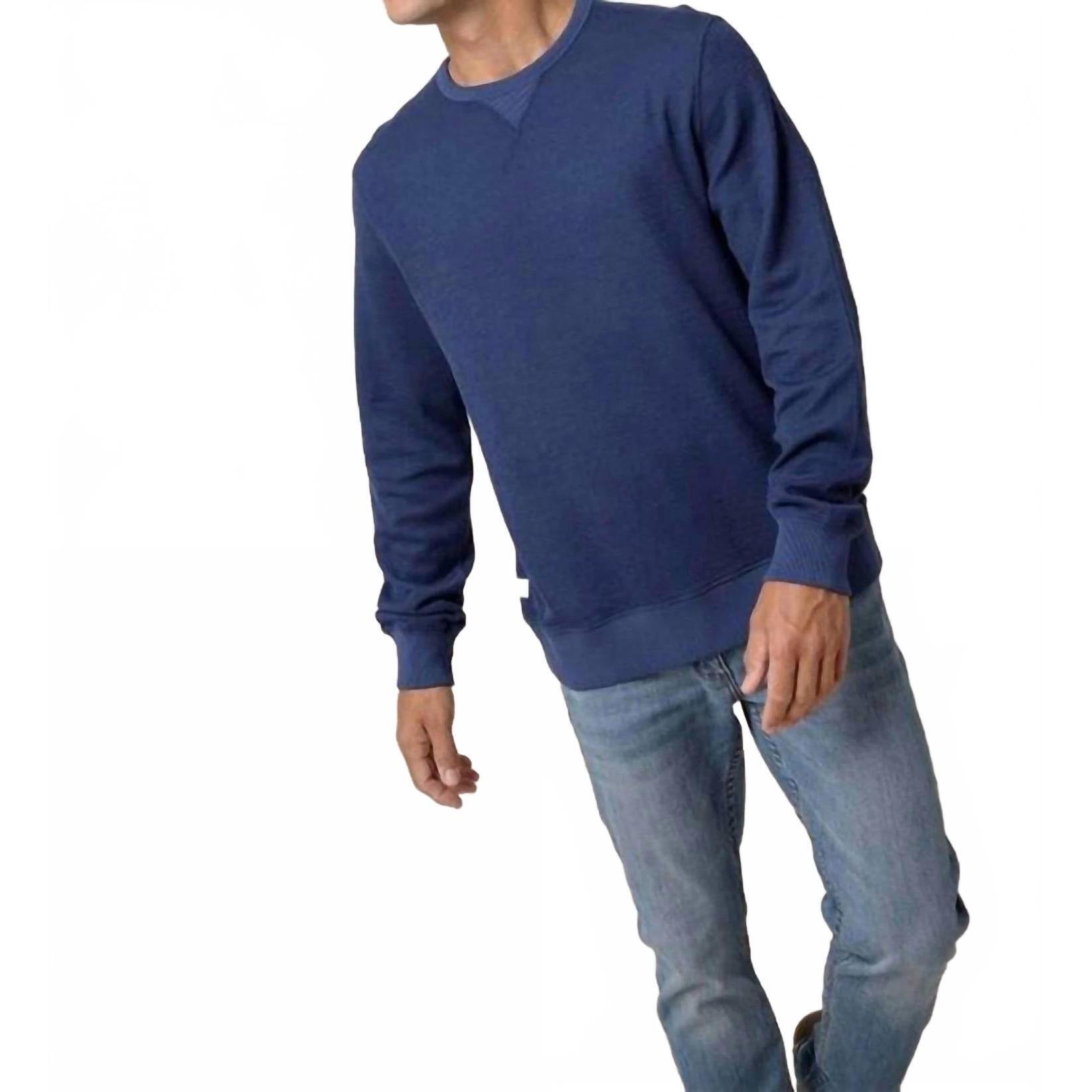 New Southern Tide Bluffton Crewneck Pullover In Dress Blue